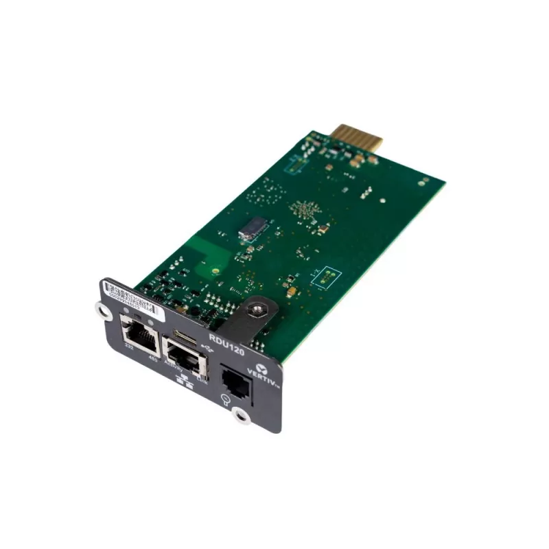 Vertiv Liebert IntelliSlot RDU120 - tarjeta de red, adaptador de monitorización remota, RS-485, puerto USB, certificado de ciberseguridad UL2900-1, 1 Gb Ethernet (RDU120)