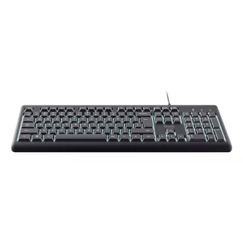 Teclado Trust Primo retroiluminado hogar/oficina USB QWERTY US English negro