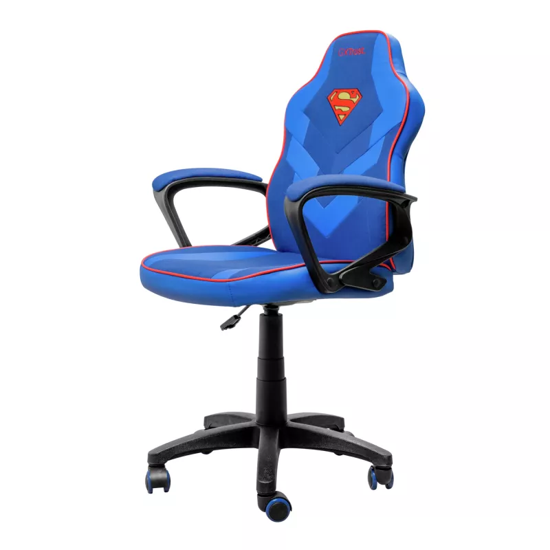 Silla gaming TRUST GXT 703SM REVVO Kids Superman azul – silla gaming para niños, diseño ergonómico, funciones ajustables