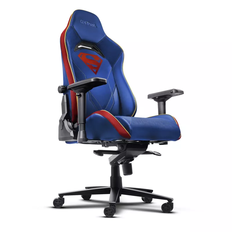 Silla gaming TRUST RUYA PRO GXT721SM Superman — diseño ergonómico, altura ajustable