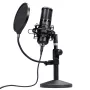 Micrófono de estudio TRUST GXT 269 Emita II — micrófono USB con cable, carcasa de metal, montaje de mesa, negro (42×162×42 mm)