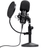 Micrófono de estudio TRUST GXT 269 Emita II — micrófono USB con cable, carcasa de metal, montaje de mesa, negro (42×162×42 mm)