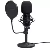 Micrófono de estudio TRUST GXT 269 Emita II — micrófono USB con cable, carcasa de metal, montaje de mesa, negro (42×162×42 mm)
