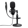 Micrófono de estudio TRUST GXT 269 Emita II — micrófono USB con cable, carcasa de metal, montaje de mesa, negro (42×162×42 mm)