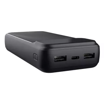 Batería externa TRUST 25883 — 20000 mAh Li-Ion, PD y Quick Charge 3.0, 2×USB-A + 1×USB-C, 20 W, negra