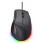 Ratón gaming TRUST GXT 145 Rexxa para diestros USB Type-A 12800 DPI, con cable, rueda RGB, negro