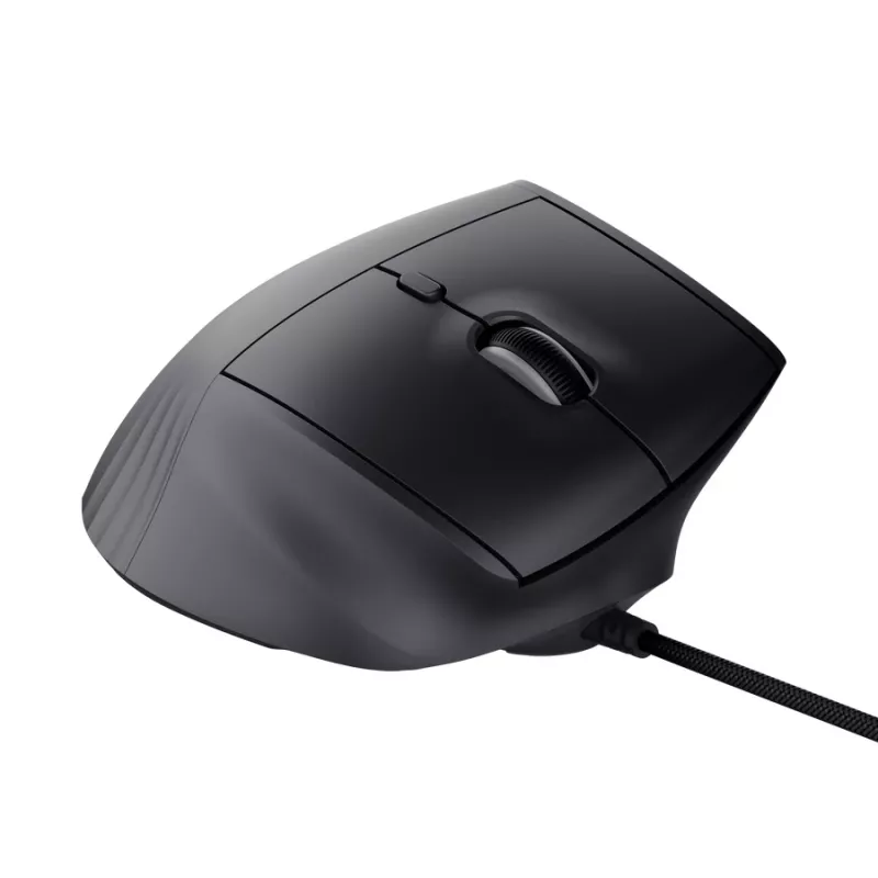 Ratón gaming TRUST GXT 145 Rexxa para diestros USB Type-A 12800 DPI, con cable, rueda RGB, negro