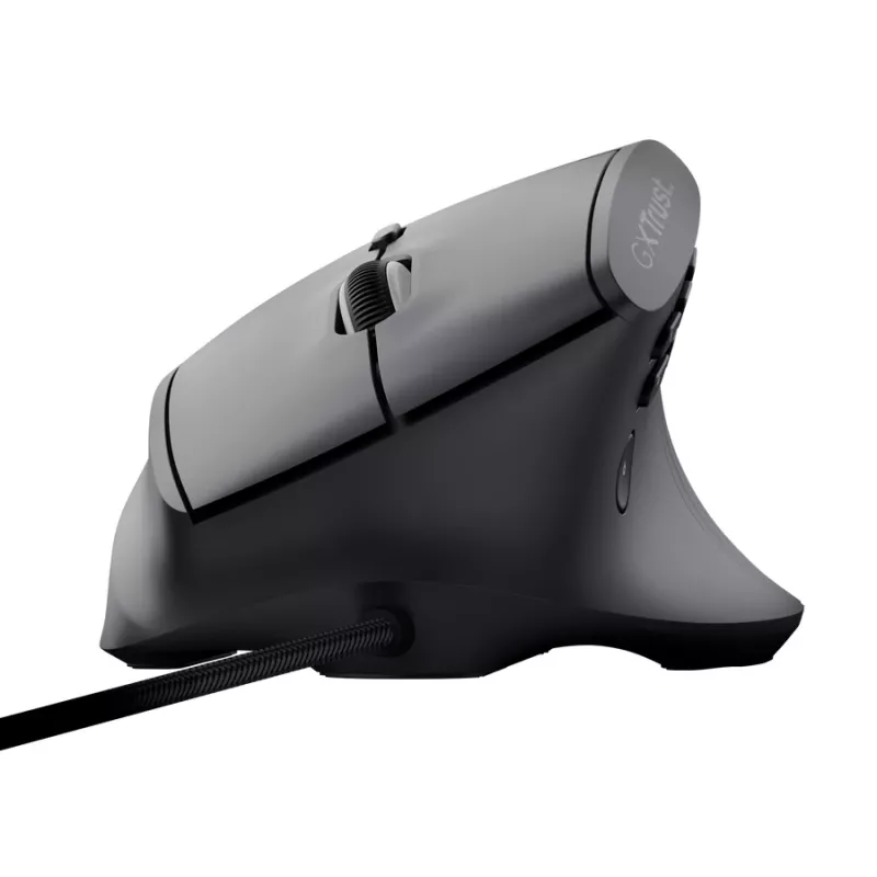 Ratón gaming TRUST GXT 145 Rexxa para diestros USB Type-A 12800 DPI, con cable, rueda RGB, negro