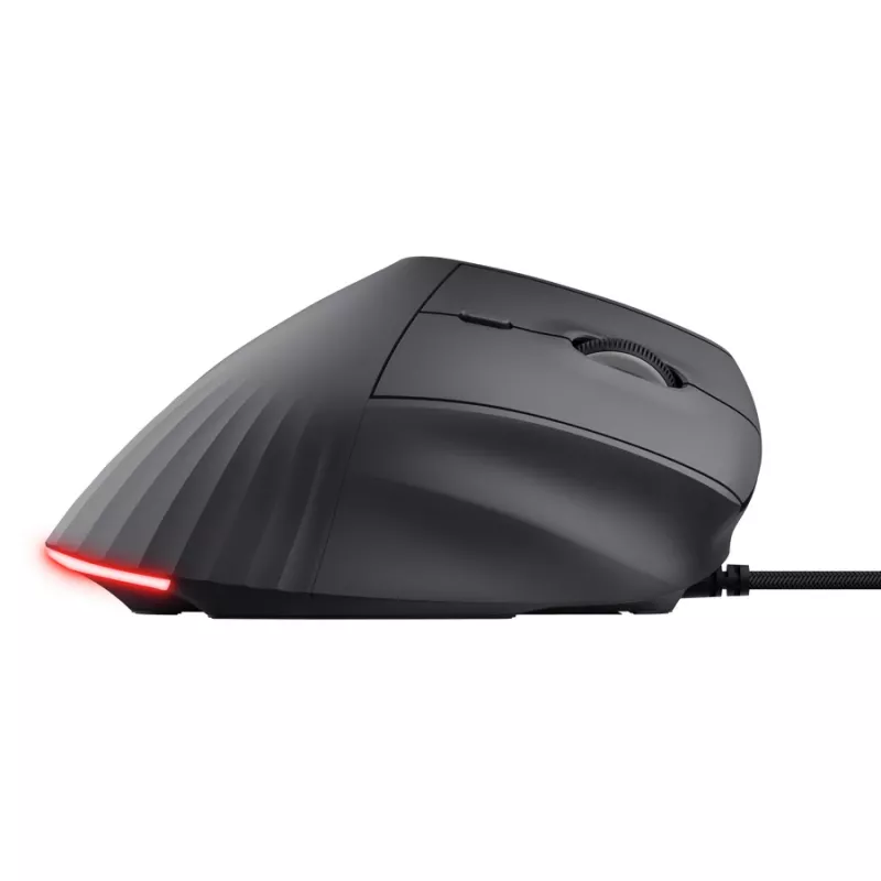 Ratón gaming TRUST GXT 145 Rexxa para diestros USB Type-A 12800 DPI, con cable, rueda RGB, negro