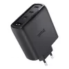Cargador rápido de CA TRUST Maxo 65W para interiores, 3× USB-C, máx. 20V, cable de 2 m, negro
