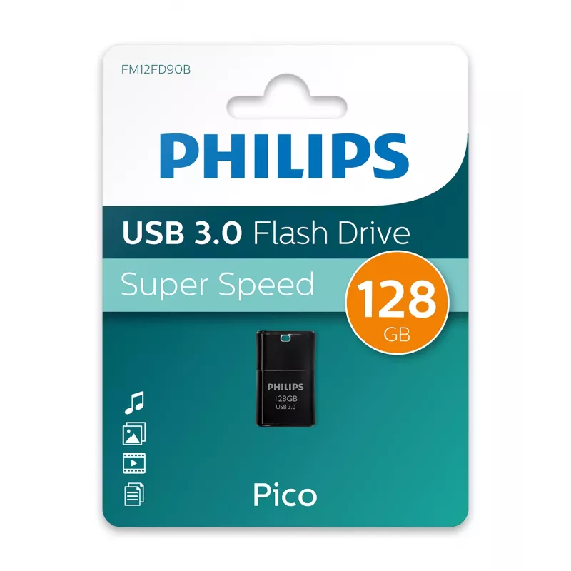 Memoria USB Philips Pico 128 GB USB Type-A 3.2 Gen 1 (3.1 Gen 1) negra