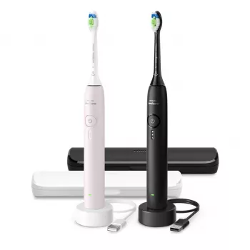 Cepillo de dientes sónico recargable Philips Serie 3100 HX4072/42 — 2 mangos, 2 cabezales de cepillo, batería Li-Ion, modo Daily Care