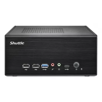 Shuttle XPC barebone delgado XB860G2 - S1851, Intel H860, 1xDP, 2xHDMI, 2 ranuras PCIe (1x 16X y 1x X1), 2x Intel LAN (1G + 2,5G), 8x USB, 3x M.2, funcionamiento continuo 24/7