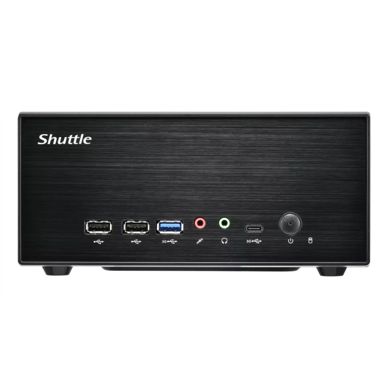 Shuttle XPC barebone delgado XB860G2 - S1851, Intel H860, 1xDP, 2xHDMI, 2 ranuras PCIe (1x 16X y 1x X1), 2x Intel LAN (1G + 2,5G), 8x USB, 3x M.2, funcionamiento continuo 24/7