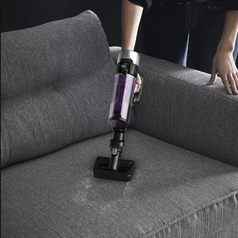 Aspirador escoba 2 en 1 Rowenta RH2037, a batería, en seco, sin bolsa, 0,4 l, 250 W, negro, morado