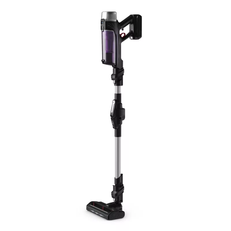 Aspirador escoba 2 en 1 Rowenta RH2037, a batería, en seco, sin bolsa, 0,4 l, 250 W, negro, morado