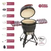 TunaBone Kamado Pro parrilla de 22 pulgadas, talla M, gris oscuro
