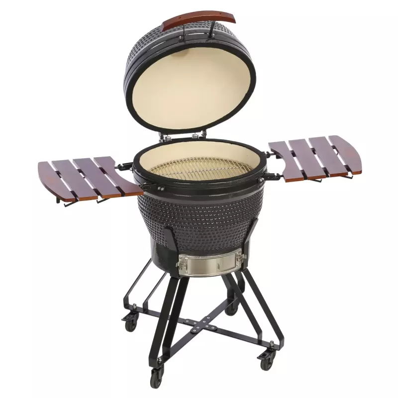 TunaBone Kamado Pro parrilla de 22 pulgadas, talla M, gris oscuro
