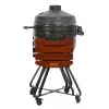 TunaBone Kamado Pro parrilla de 22 pulgadas, talla M, gris oscuro