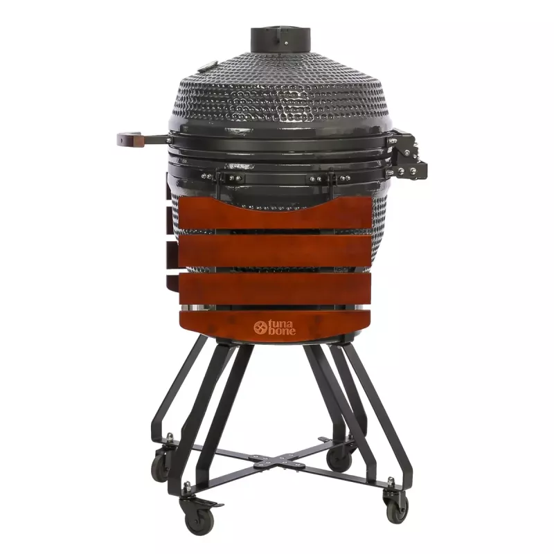 TunaBone Kamado Pro parrilla de 22 pulgadas, talla M, gris oscuro