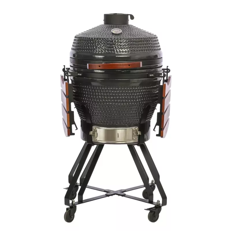 TunaBone Kamado Pro parrilla de 22 pulgadas, talla M, gris oscuro
