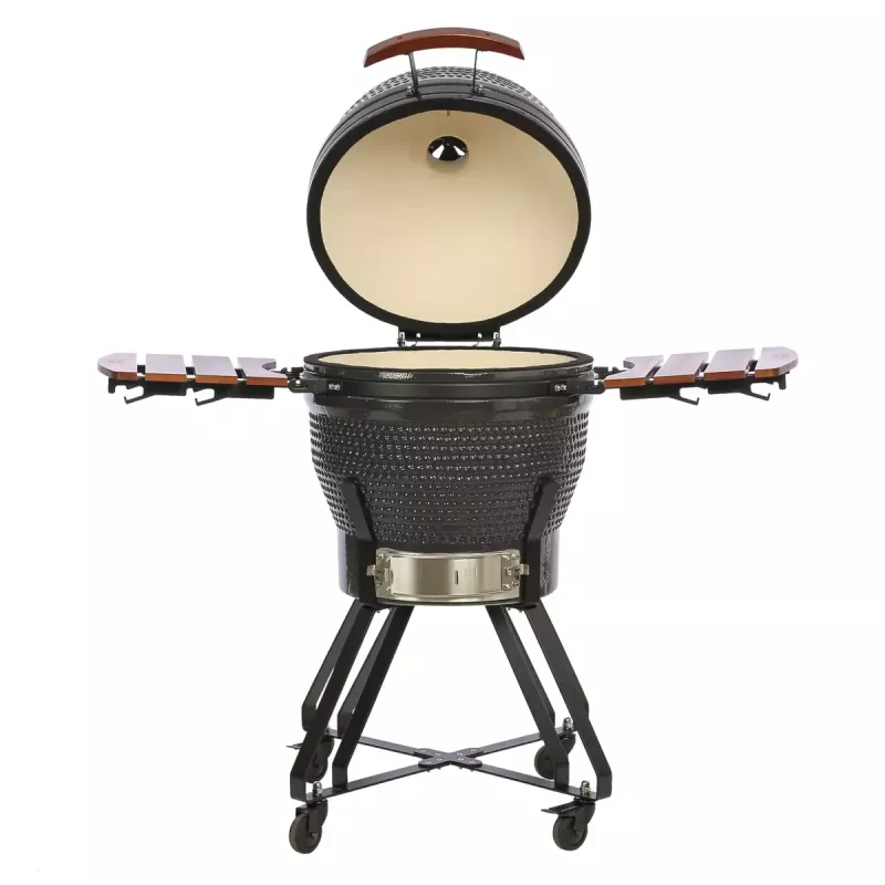 TunaBone Kamado Pro parrilla de 22 pulgadas, talla M, gris oscuro