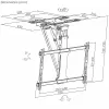 Soporte de techo para TV, eléctrico, MACLEAN MC-490, para TVs de 32–75