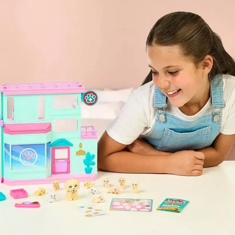 Set de juego interactivo para mascotas Cobi Set Little Live Pets Families Clinic MO-26673, set de juego con accesorios de clínica
