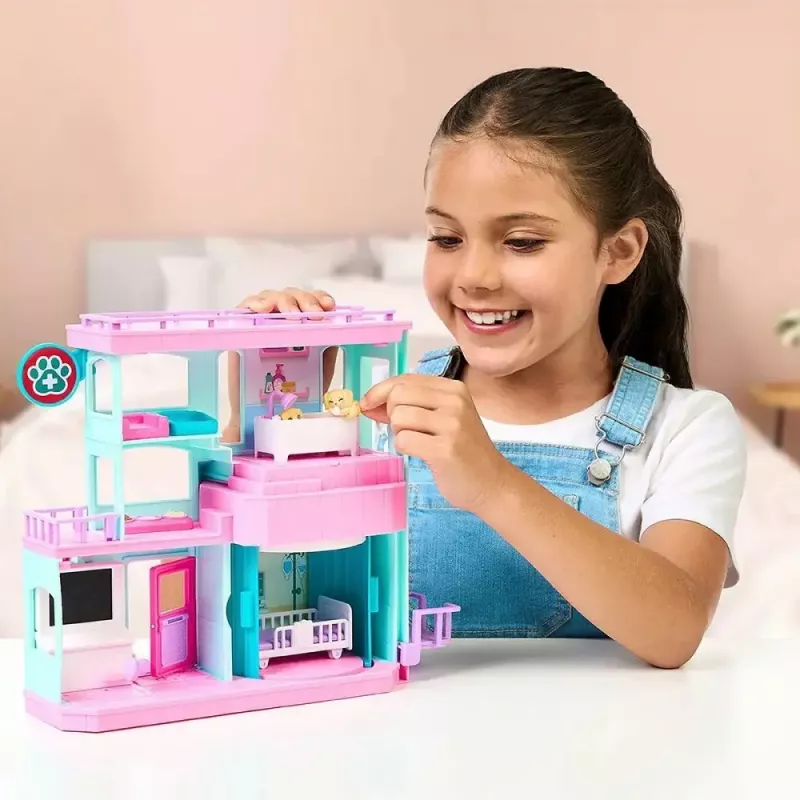 Set de juego interactivo para mascotas Cobi Set Little Live Pets Families Clinic MO-26673, set de juego con accesorios de clínica
