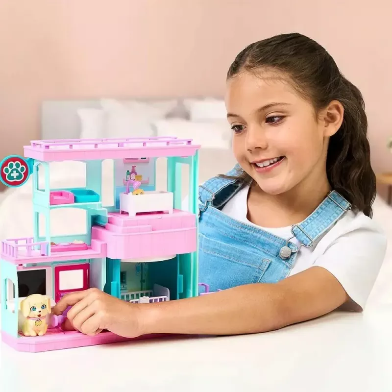 Set de juego interactivo para mascotas Cobi Set Little Live Pets Families Clinic MO-26673, set de juego con accesorios de clínica