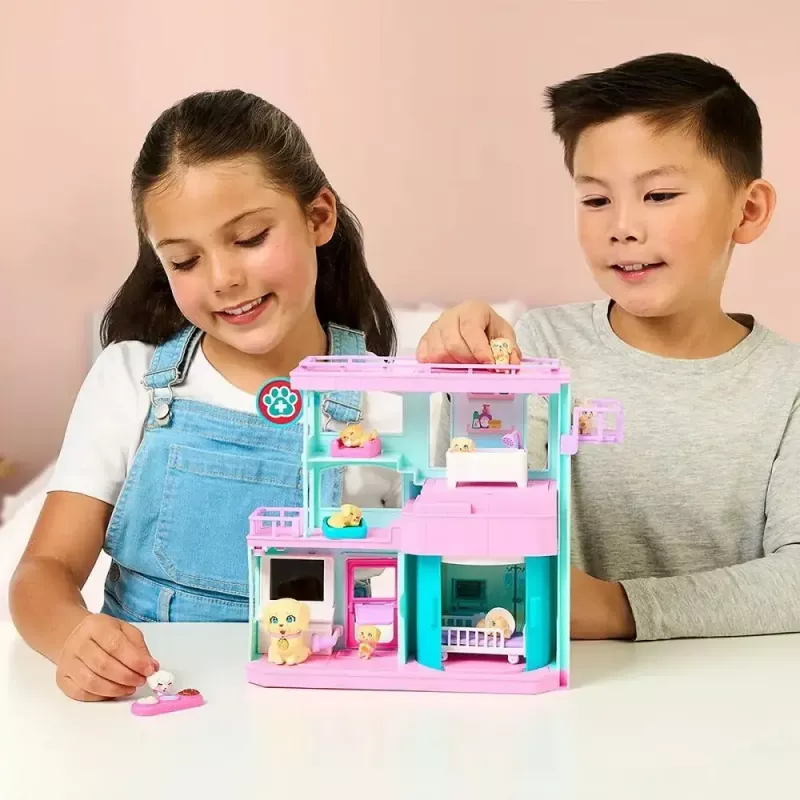 Set de juego interactivo para mascotas Cobi Set Little Live Pets Families Clinic MO-26673, set de juego con accesorios de clínica