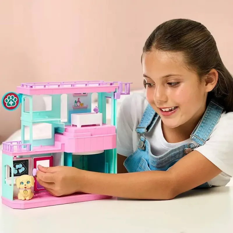 Set de juego interactivo para mascotas Cobi Set Little Live Pets Families Clinic MO-26673, set de juego con accesorios de clínica