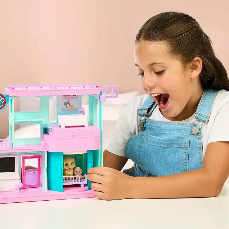 Set de juego interactivo para mascotas Cobi Set Little Live Pets Families Clinic MO-26673, set de juego con accesorios de clínica