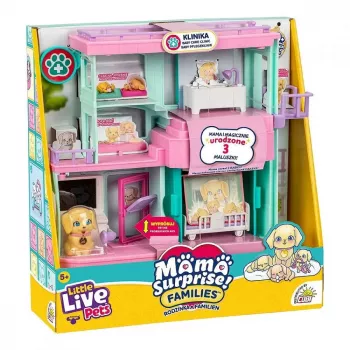 Set de juego interactivo para mascotas Cobi Set Little Live Pets Families Clinic MO-26673, set de juego con accesorios de clínica