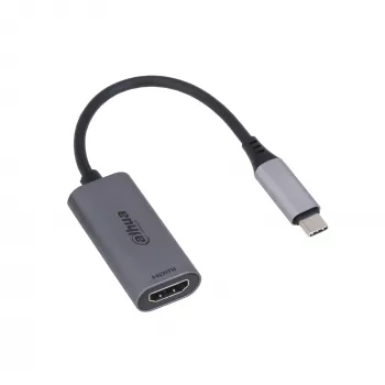 Adaptador Dahua Technology USB 3.1 Type-C a HDMI, USB Type-C, HDMI tipo A (estándar), conector macho, conector macho, recto, recto