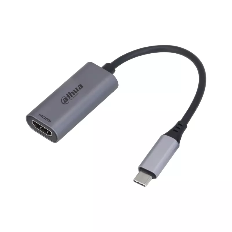 Adaptador Dahua Technology USB 3.1 Type-C a HDMI, USB Type-C, HDMI tipo A (estándar), conector macho, conector macho, recto, recto