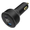 Cargador para coche Gembird TA-UC-AC2PD30LCD-CAR-01, USB-C, 30 W, 12–24 V, negro