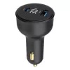 Cargador para coche Gembird TA-UC-AC2PD30LCD-CAR-01, USB-C, 30 W, 12–24 V, negro