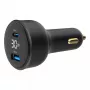 Cargador para coche Gembird TA-UC-AC2PD30LCD-CAR-01, USB-C, 30 W, 12–24 V, negro