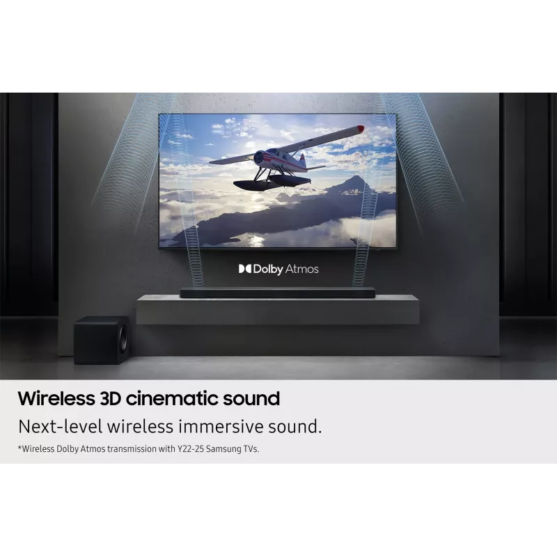 Samsung Q-Series QS750F Barra de sonido 5.1.2ch con subwoofer y altavoces traseros (2025)