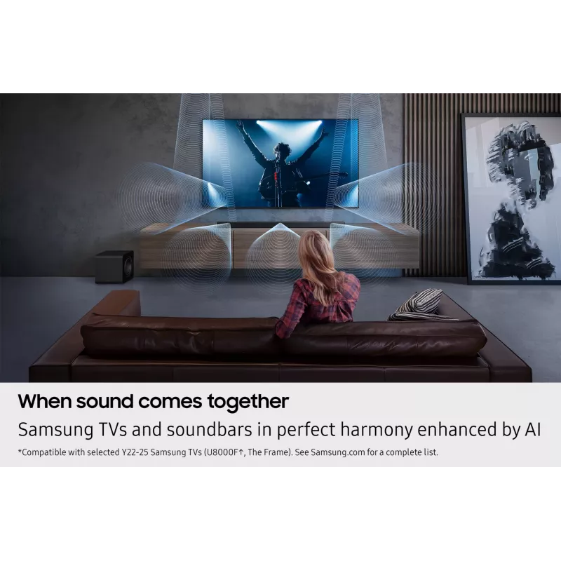 Samsung Q-Series QS750F Barra de sonido 5.1.2ch con subwoofer y altavoces traseros (2025)