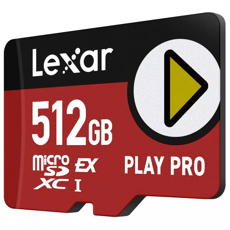 Memoria flash MicroSDXC Lexar PLAY PRO 512 GB UHS-I U3 — 900 MB/s lectura, 600 MB/s escritura