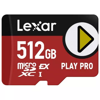 Memoria flash MicroSDXC Lexar PLAY PRO 512 GB UHS-I U3 — 900 MB/s lectura, 600 MB/s escritura