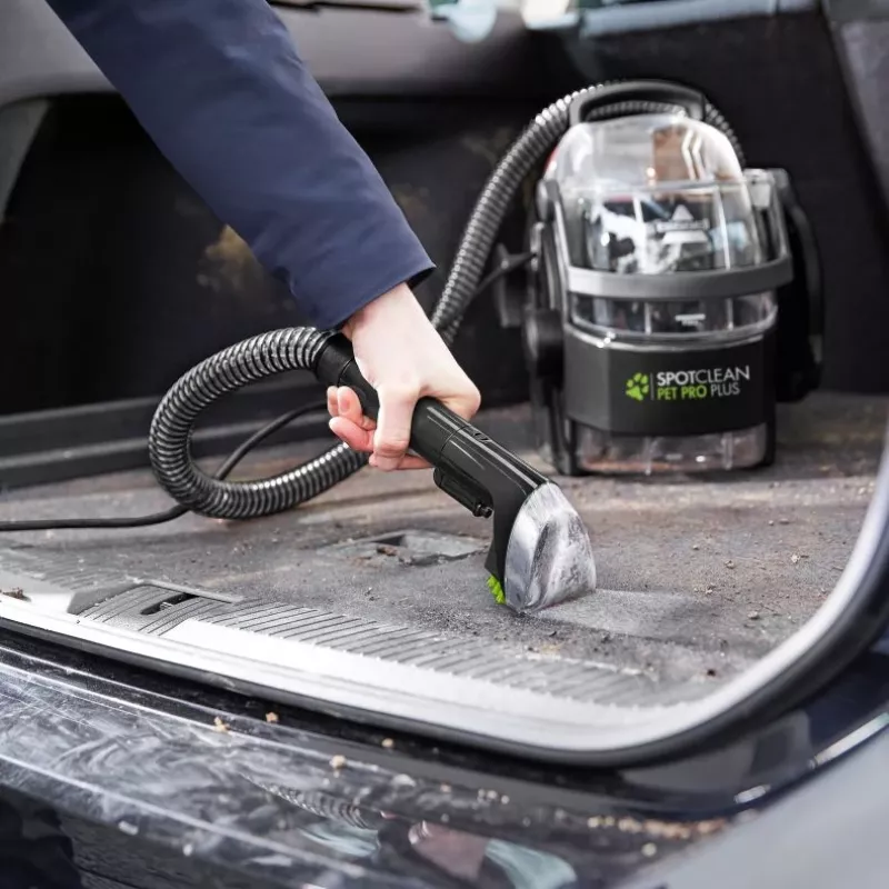 Máquina limpiadora de alfombras Bissell SpotClean Pet Pro Plus de mano limpieza profunda negra, transparente