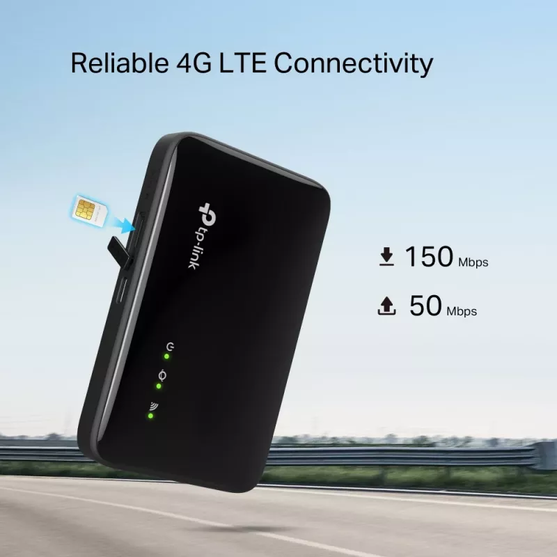Router inalámbrico 4G TP-Link M7005, banda única 2,4 GHz, NanoSIM, Wi-Fi 6, negro