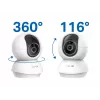 TP-Link Tapo C250 cámara Wi-Fi de seguridad doméstica con IA y movimiento horizontal/vertical, 4K 8 MP (3840 x 2160), blanca