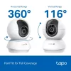 TP-Link Tapo C250 cámara Wi-Fi de seguridad doméstica con IA y movimiento horizontal/vertical, 4K 8 MP (3840 x 2160), blanca