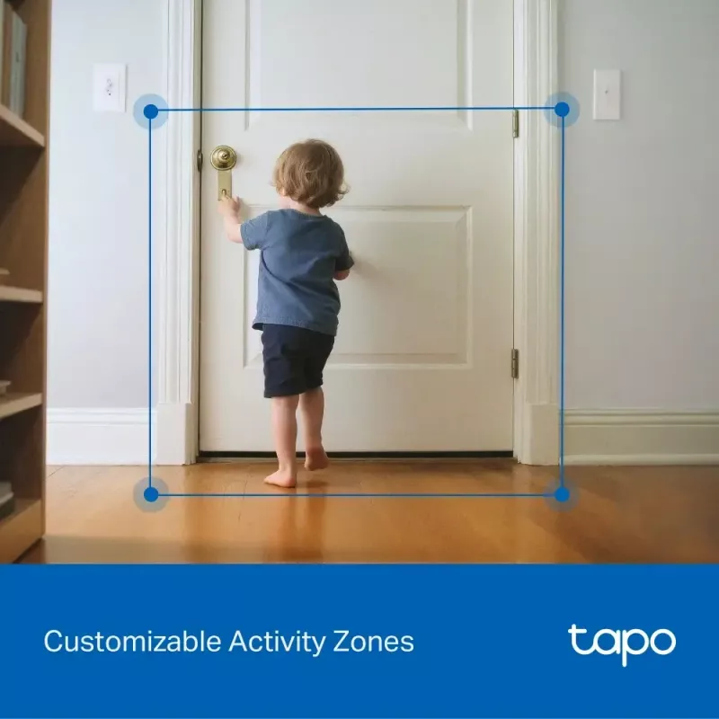 TP-Link Tapo C250 cámara Wi-Fi de seguridad doméstica con IA y movimiento horizontal/vertical, 4K 8 MP (3840 x 2160), blanca