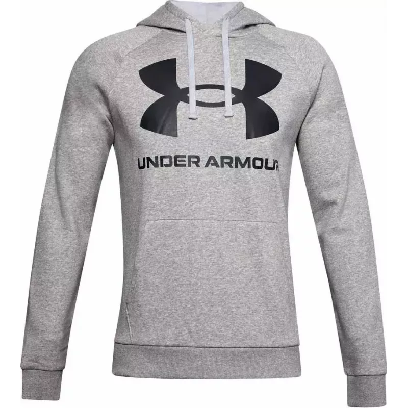 Sudadera con capucha Under Armour Rival Fleece Big Logo Gris — Hombre, modelo 1357093 011