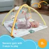 Fisher-Price Sensimals Simply Senses Manta de actividades para recién nacido con 6 juguetes sensoriales
